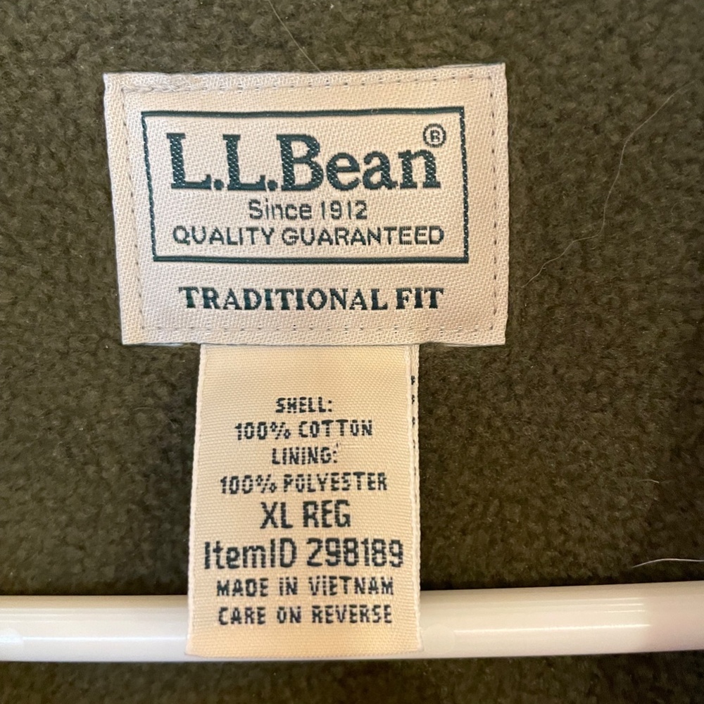 LL Bean Lined Button Down - Picture 2 of 6